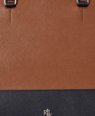 Striped Leather Large Hanna Satchel