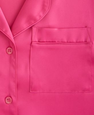 I.N.C International Concepts Women's Stretch Satin Short-Sleeve Pajama Set, Exclusively at Macy's