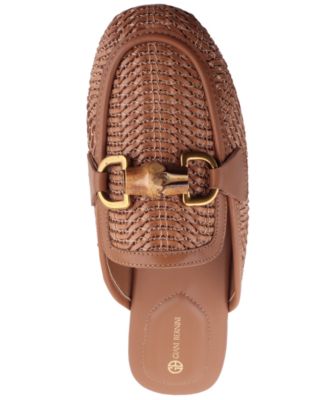Women's Kayda Raffia Woven Slip On Mules