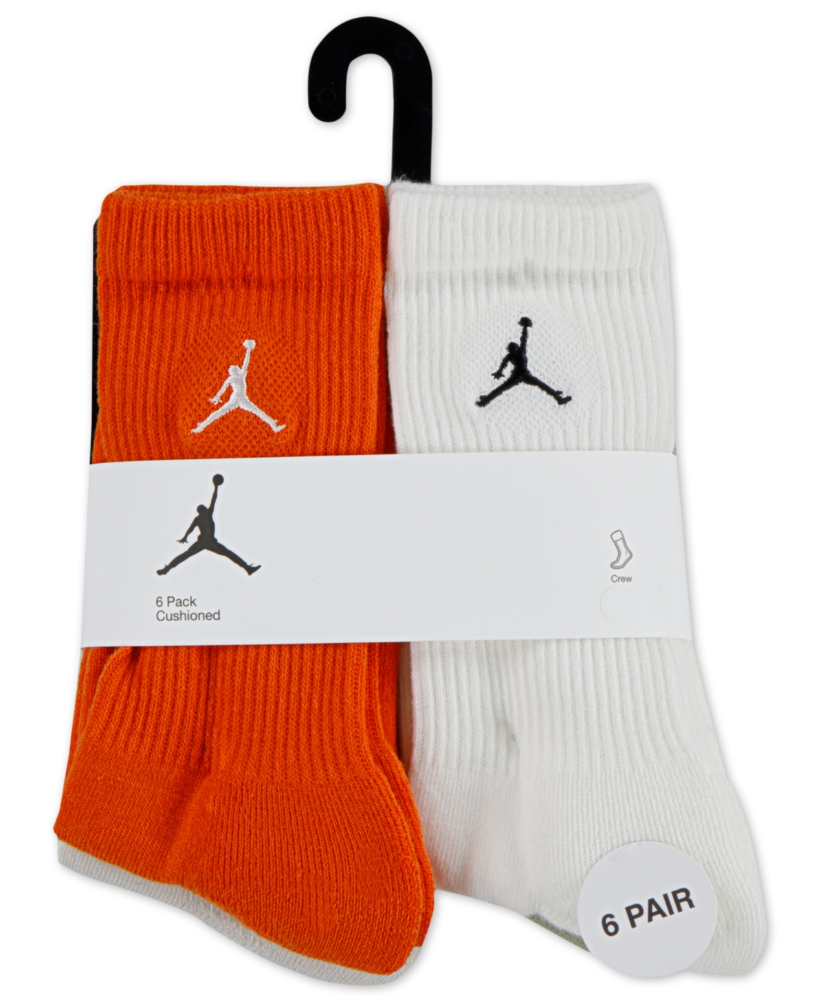 Jordan Big Kids' Everyday Essentials Crew Socks, 6-pack In Multi