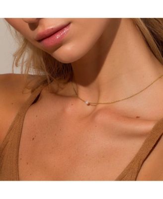 14k Gold-Plated Faux Pearl Timeless Pearl Necklace, 14" + 2" extender