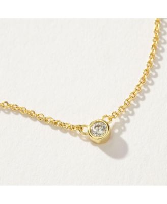 14K Gold-Plated Pure Necklace, 14" + 2" extender