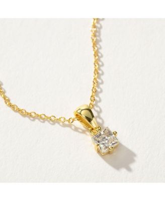 14k Gold-Plated Leading Lady Pendant Necklace, 14" + 2" extender