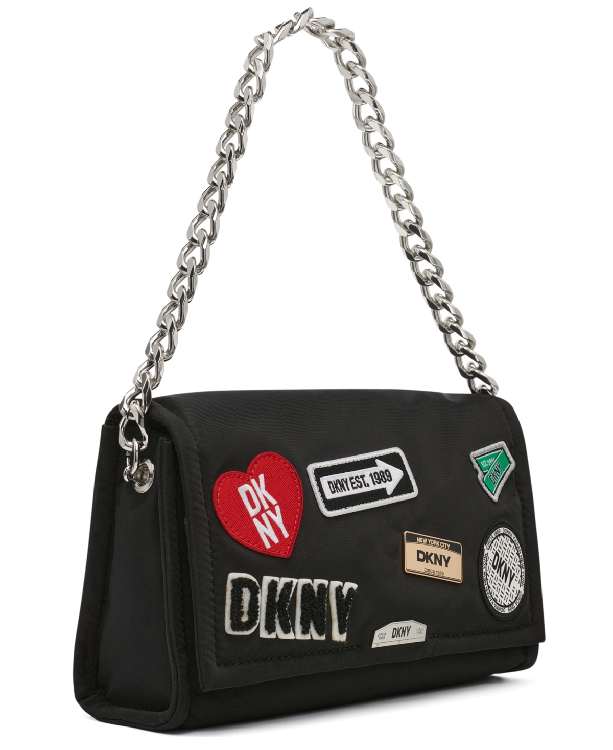 Dkny Nyc Capsule Small Flap Shoulder Bag In Black