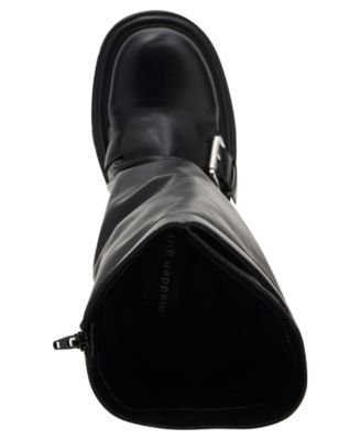 Women's Restore Knee-High Slouchy Lug-Sole Wide-Calf Moto Boots