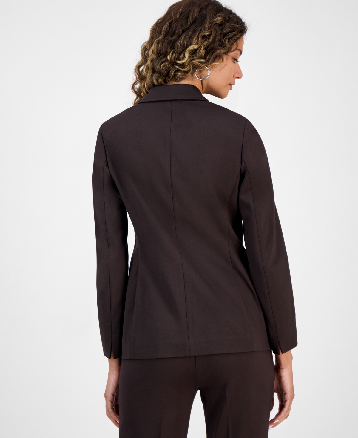 Bar Iii Women's Notch-collar Single Button Blazer, Created For Macy's In Brown