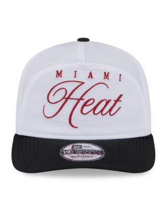 Men's White/Black Miami Heat 2025 NBA Draft On-Stage Nylon 19TWENTY Adjustable Hat