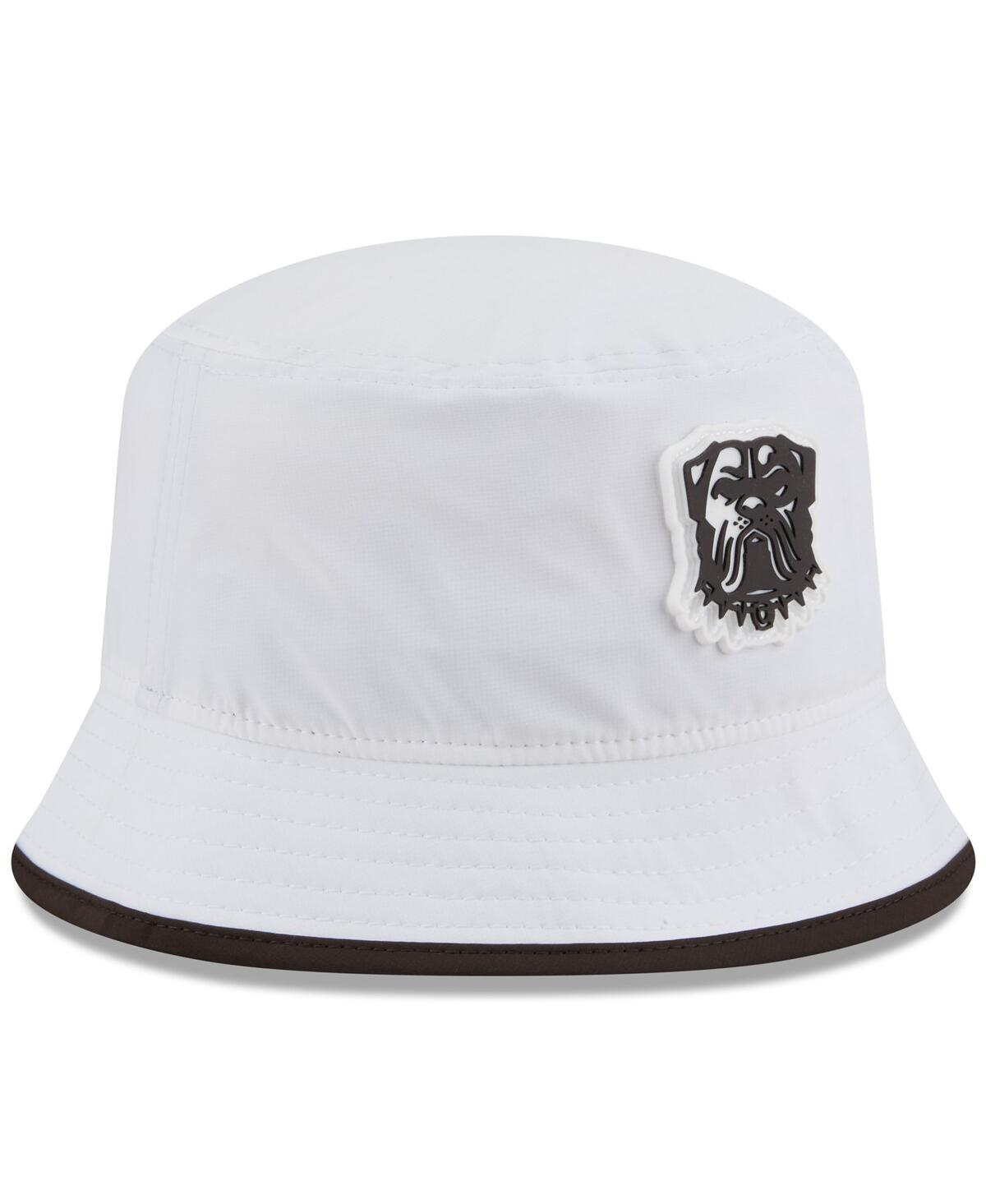 New Era Men's White Cleveland Browns 2025 Nfl Training Camp Stretch Bucket Hat In White
