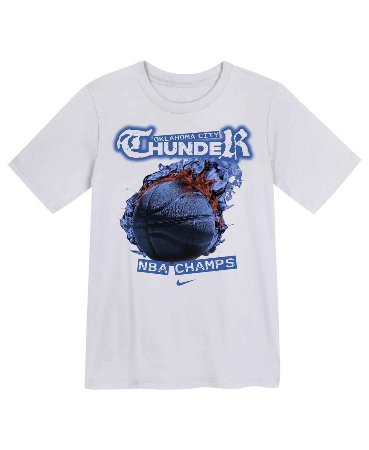 Nike Preschool White Oklahoma City Thunder 2025 Nba Finals Champions Parade Roster T-shirt In White