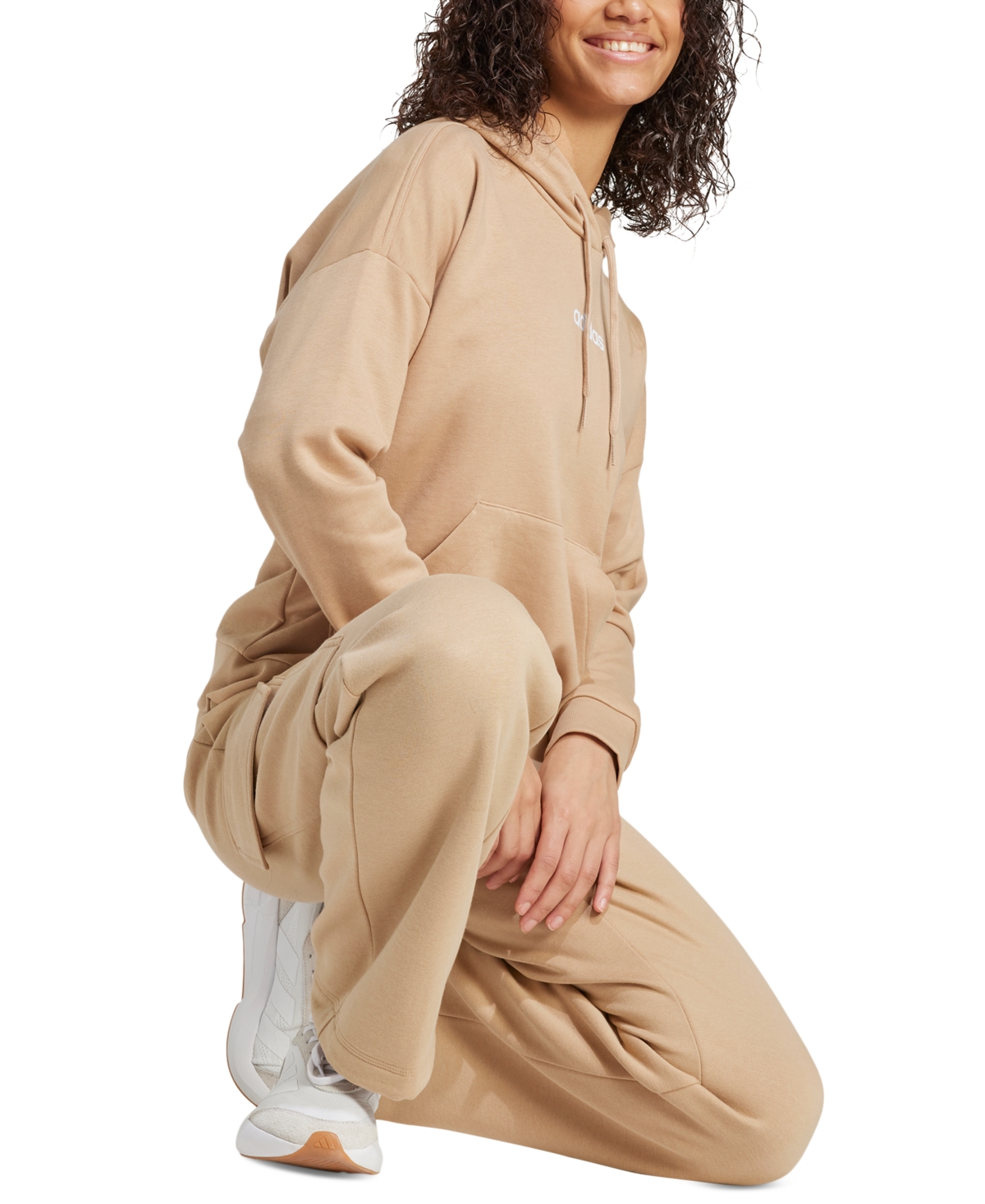 Adidas Originals Women's Essentials Fleece Cargo Sweatpants In Neutral