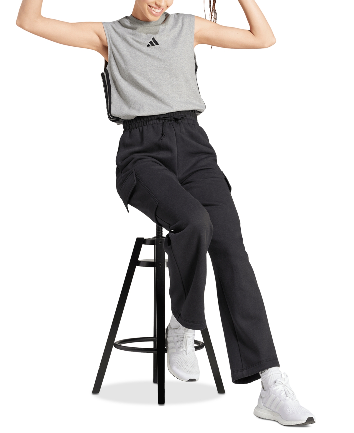Adidas Originals Women's Essentials Fleece Cargo Sweatpants In Multi