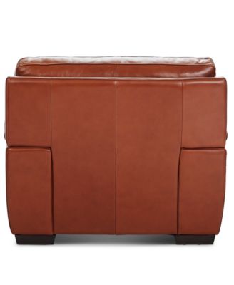 Cobbie Leather 46" Chair, Macy's Exclusive 