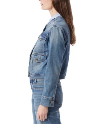 DO by Women's Amy Collarless Denim Jacket