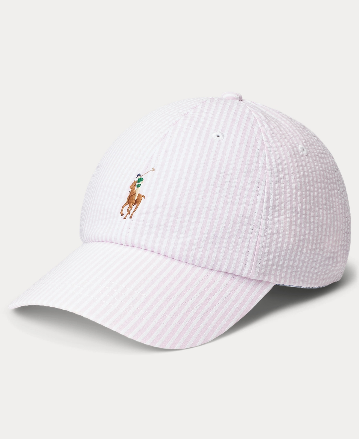 Polo Ralph Lauren Women's Seersucker Ball Cap In Pink