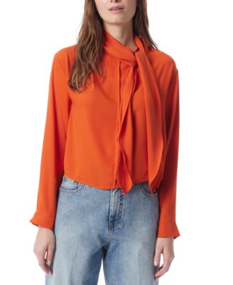 DO by Women's Soraya Solid-Color Scarf-Neck Top