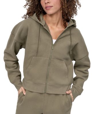 DKNY - Women's Silicone Logo Full-Zip Hoodie
