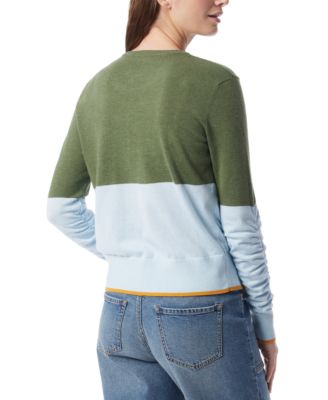 DO by Women's Sally Colorblocked Crewneck Sweater