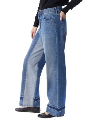 DO by Women's Fallon Two-Tone Straight-Leg Jeans
