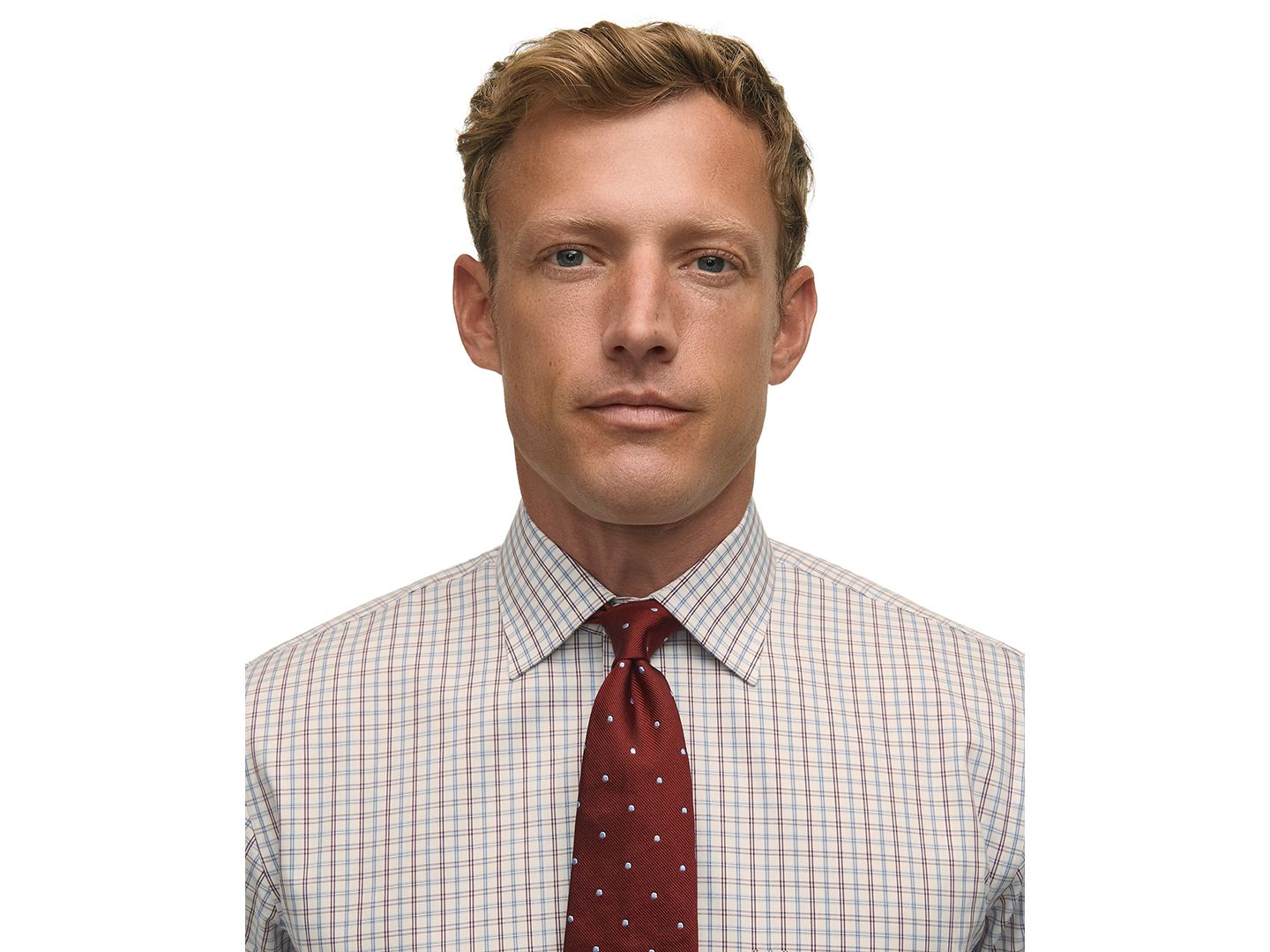 Мужская рубашка Brooks Brothers Regular-Fit Spread Collar Windowpane Dress Shirt, цвет: Синий разноцветный — фото 2