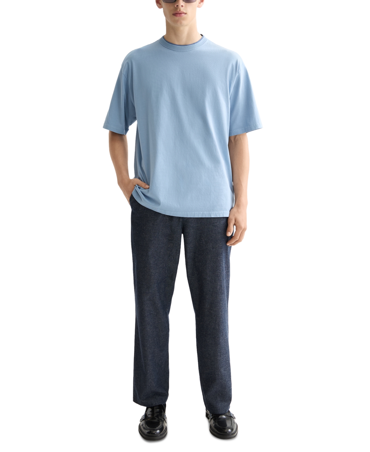 Scotch & Soda Men's Relaxed Fit Short Sleeve Crewneck Logo T-shirt In Blue