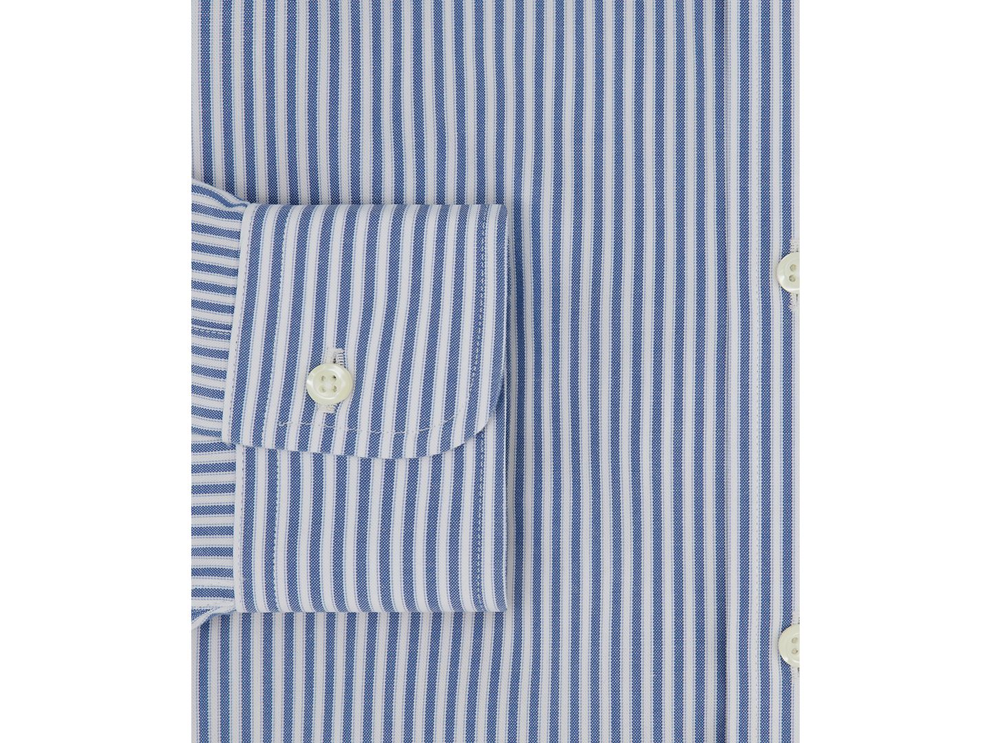 Мужская рубашка Brooks Brothers Regular-Fit с воротником button-down, однотонная, цвет: Тёмно-синий — фото 4