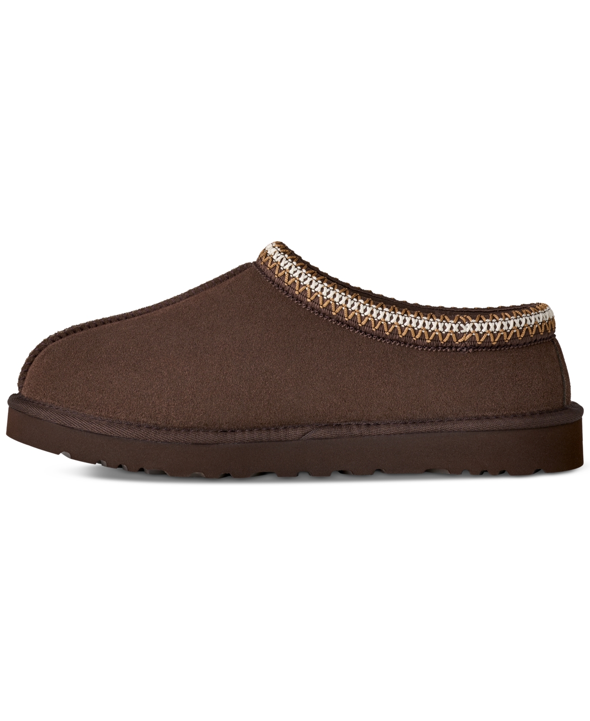 Ugg Suede Leather Slip-on Slipper With Plush Interior In Brown