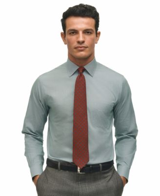 Brooks Brothers - Men's Regular-Fit Micro-Houndstooth Dress Shirt