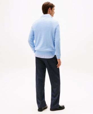 Men's Quarter-Zip Pullover Knit Sweater
