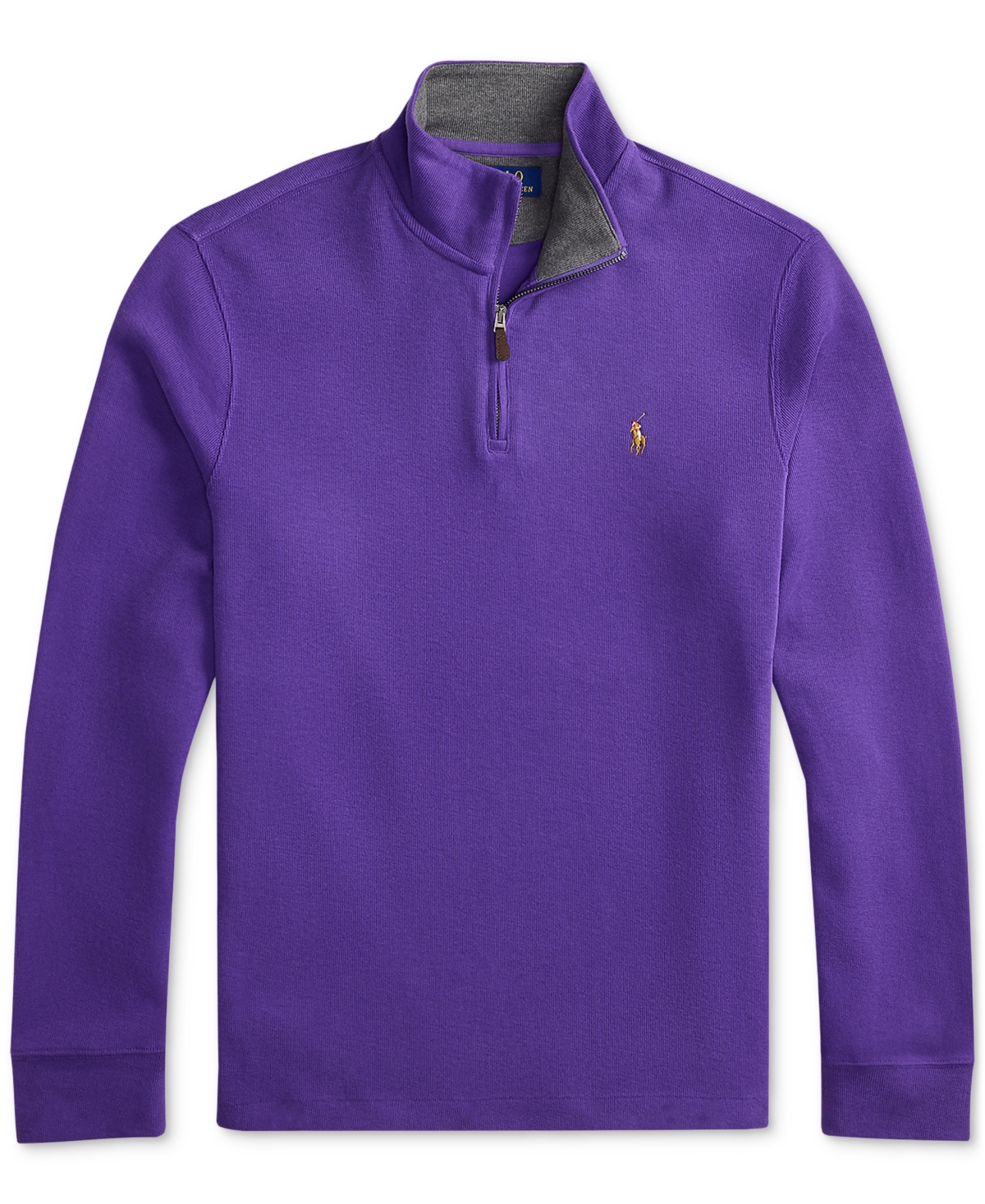 Polo Ralph Lauren Men's Estate-rib Cotton Quarter-zip Pullover In Blue