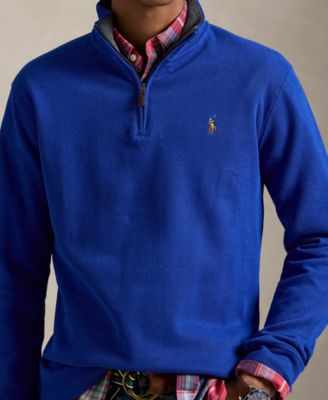 Men's Estate-Rib Cotton Quarter-Zip Pullover