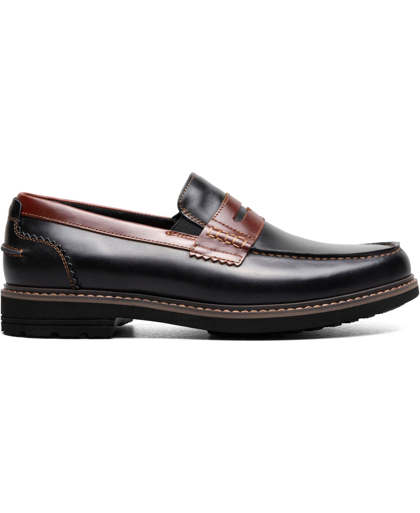 Мужские туфли Nunn Bush Odin II Moc Toe Penny, цвет: Чёрный разноцветный — фото 4
