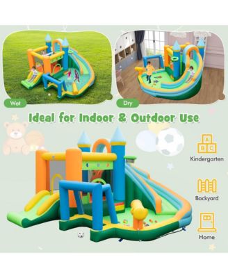 Inflatable Water Slide Kids Blow up Water Park with Climbing Wall Blower Included