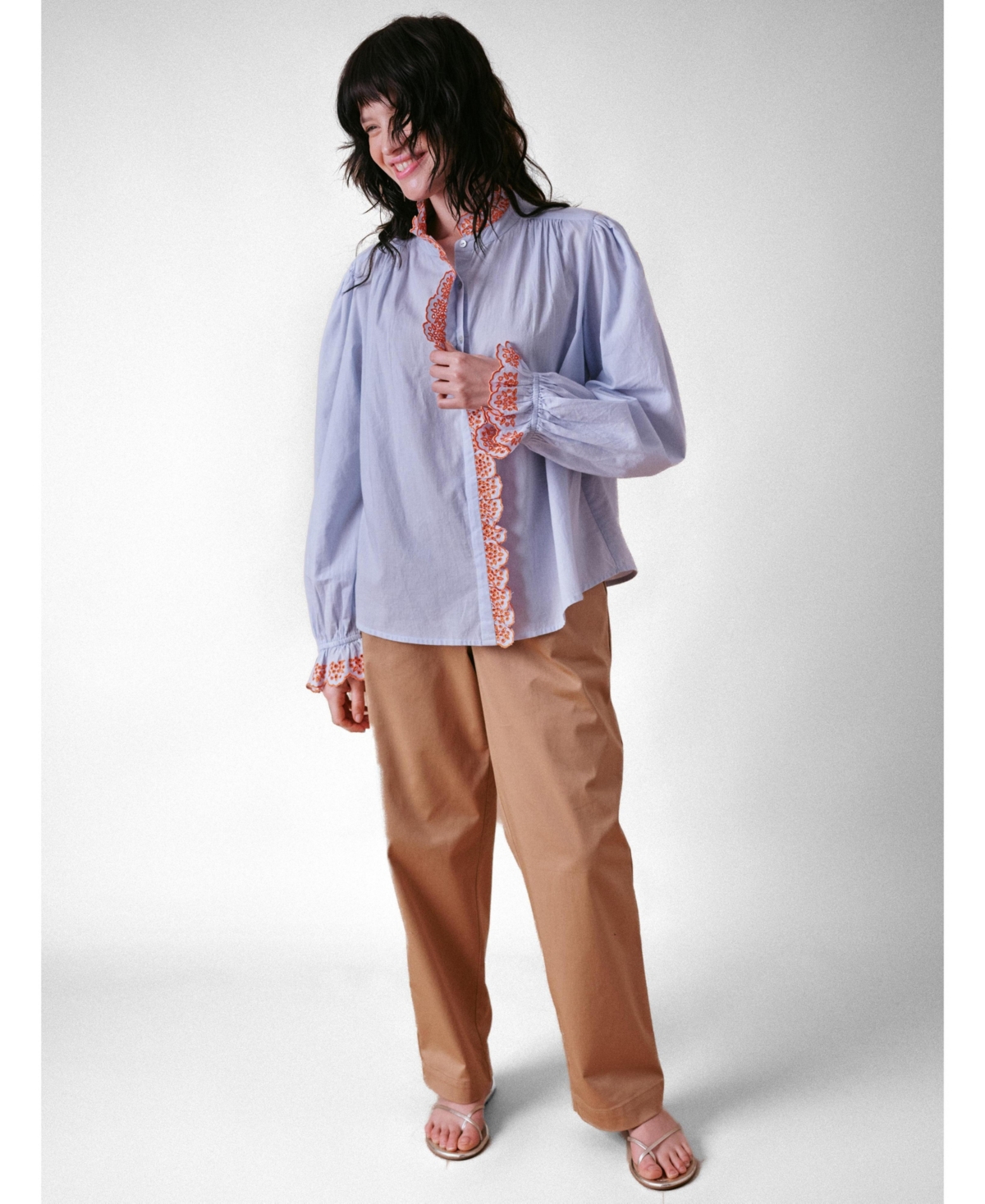 Cape Cove Women's Jewel Trim Blouse