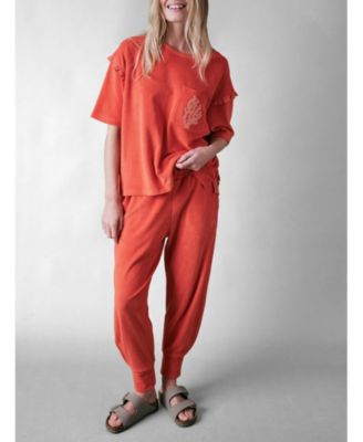 Women's Sea Coral Slim Terry Pant