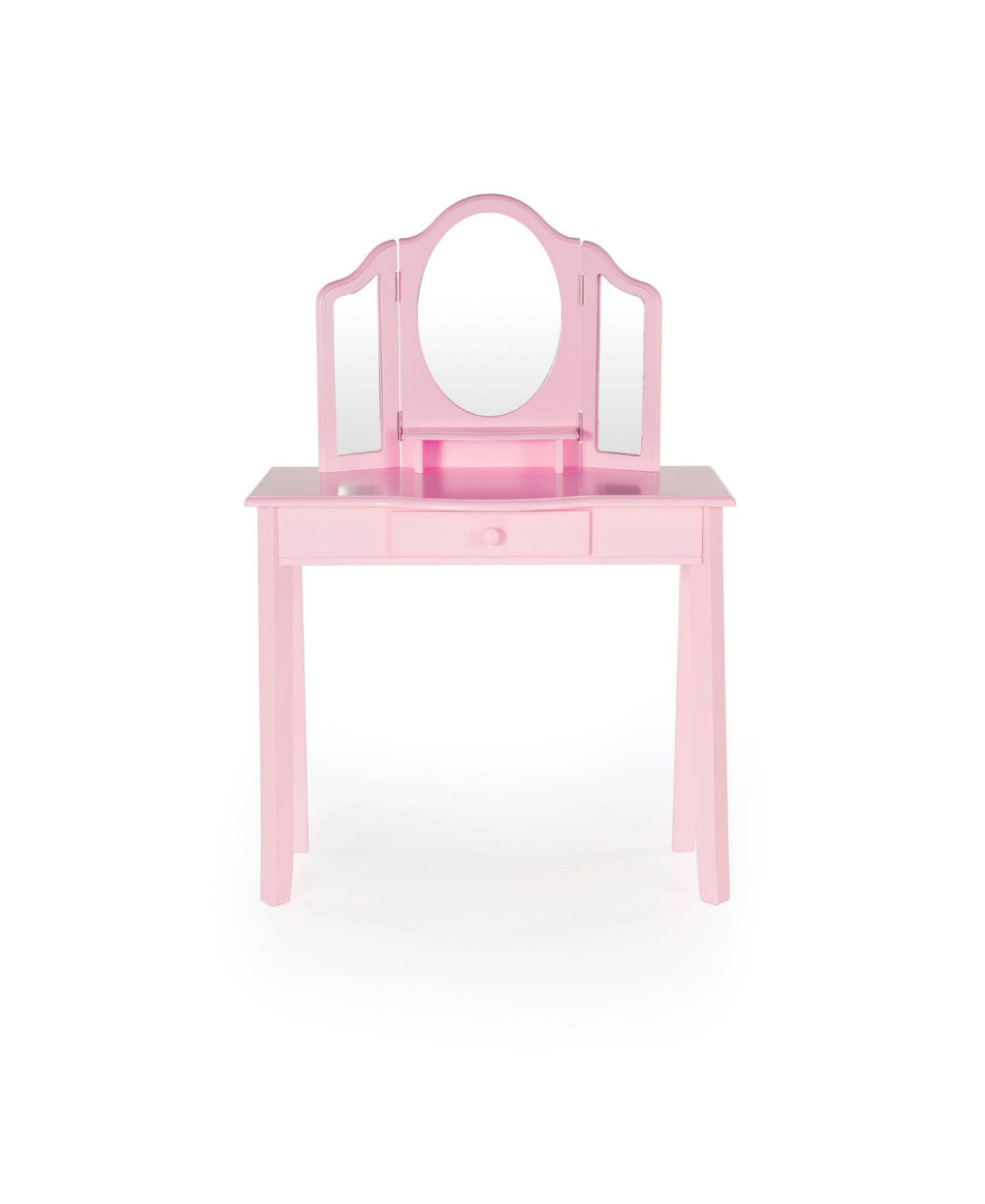 Детские игрушки Guidecraft Princess Tri-Fold Mirror Vanity and Stool Set, Ages 3+, цвет: Розовый — фото 8