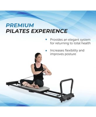 Stamina AeroPilates 287 Folding Pilates Workout Reformer Machine w/o Rebounder