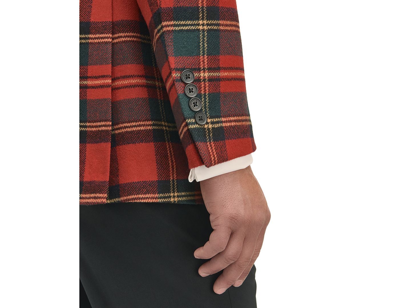 Мужской клетчатый спортивный пиджак Brooks Brothers классического кроя из смеси шерсти, цвет: Красный — фото 4