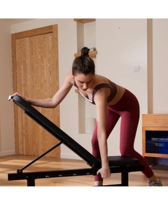 Adjustable Weight Bench, Foldable Workout Bench for Home Gym Use, Weight Bench with 881 LBS Weight Capacity-Black