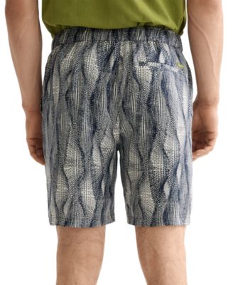 Men's Relaxed Fit Marble Print 7.5" Bermuda Shorts