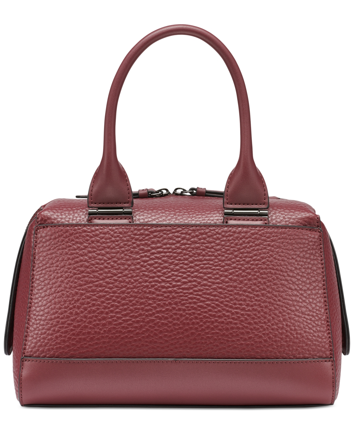 Calvin Klein Jett Convertible Top Handle Satchel In Burgundy