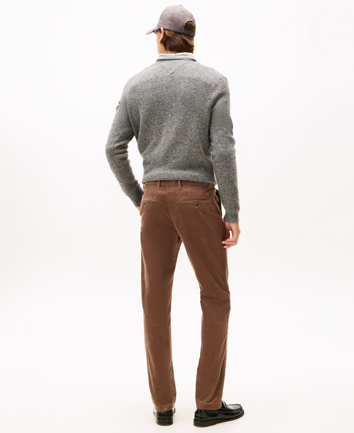 Tommy Hilfiger Men's Denton Slim Straight Fit Corduroy Chinos In Brown