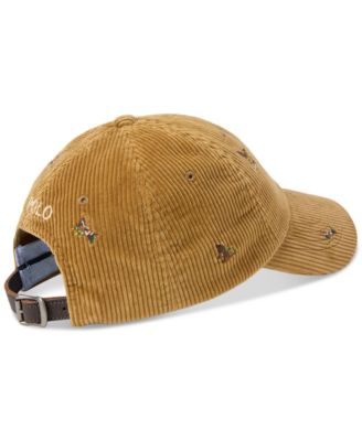 Men's Duck-Embroidered Corduroy Ball Cap