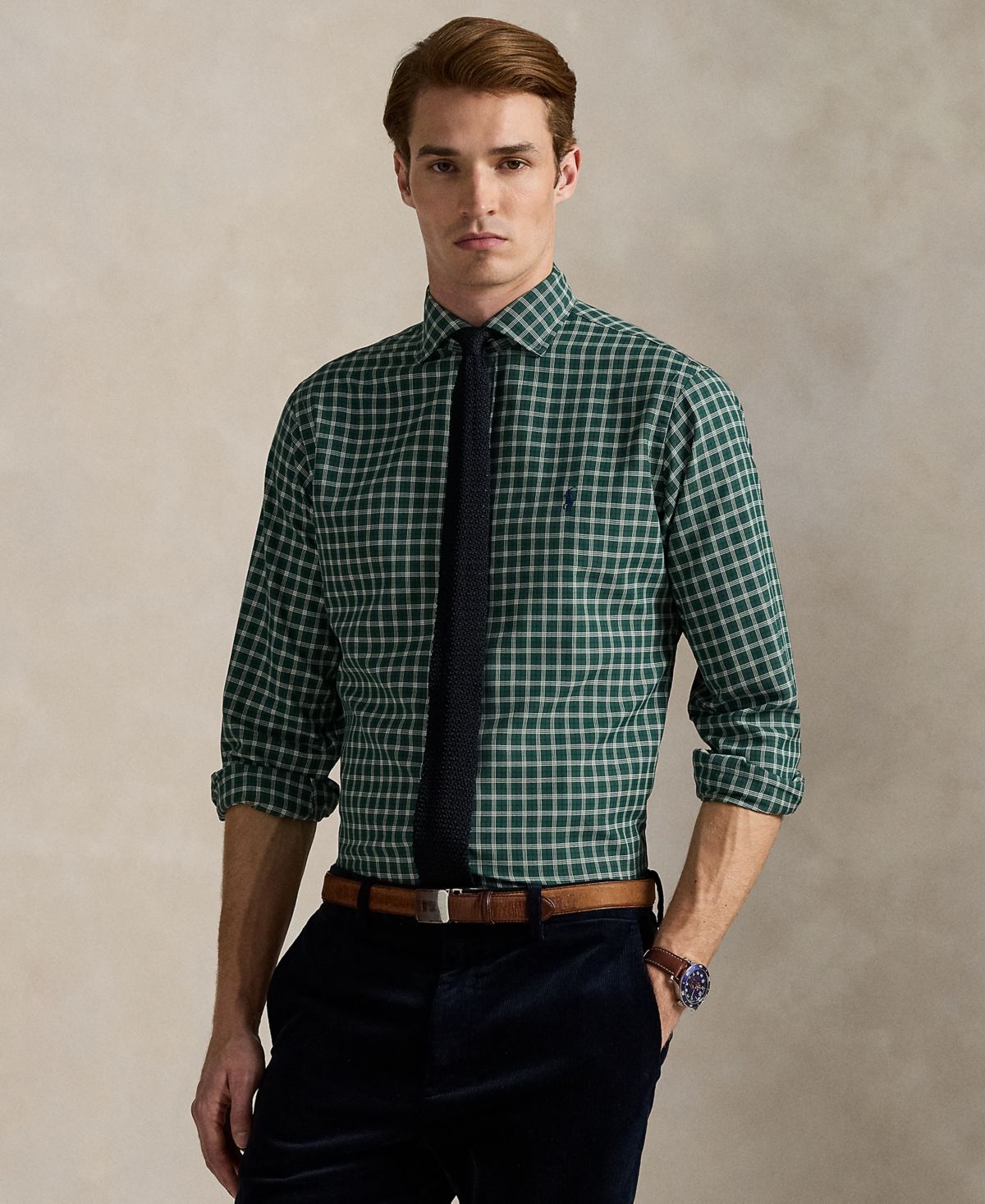 Мужская оксфордская рубашка Performance классического покроя