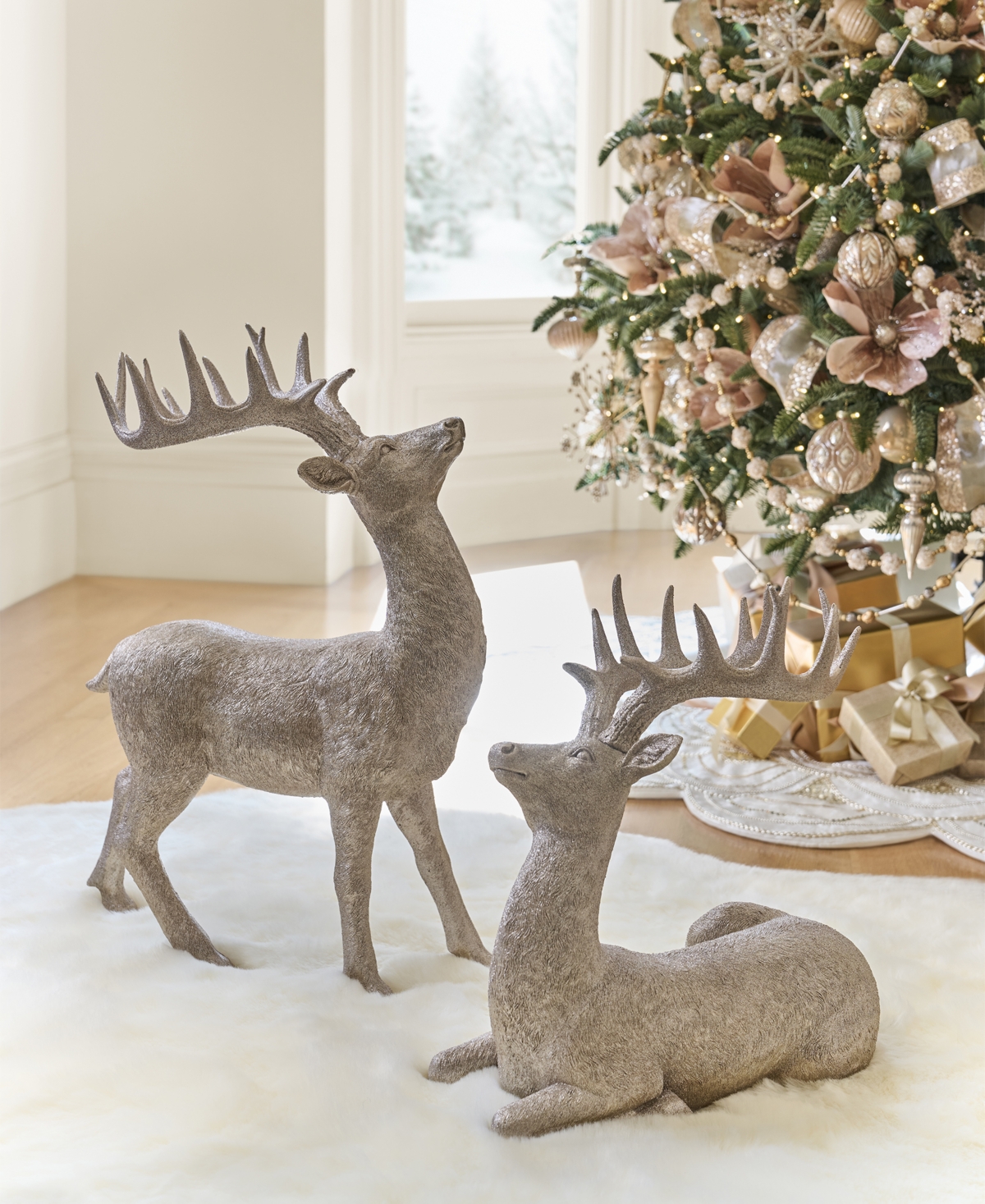 Balsam Hill Parisian Palace Deer, Set of 2