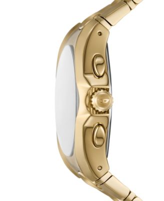 Men's D-Curve Quartz Chronograph Gold Stainless Steel Watch, 48mm