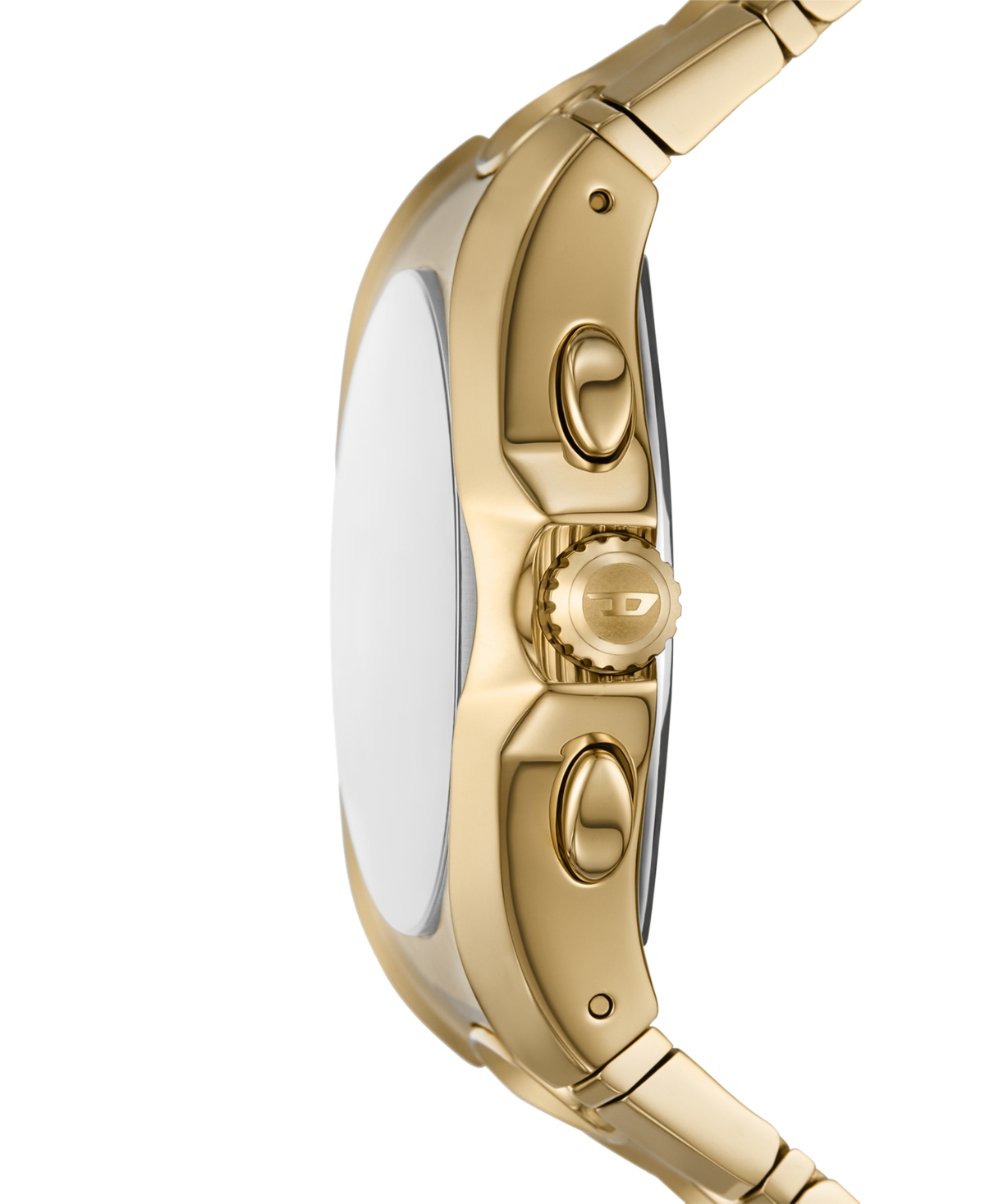 Diesel Men's D-curve Quartz Chronograph Gold Stainless Steel Watch, 48mm In Gold
