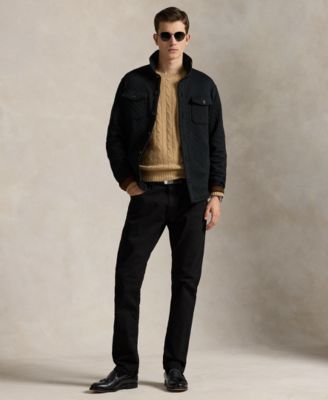 Men's Quilted Double-Knit Jersey Shirt Jacket