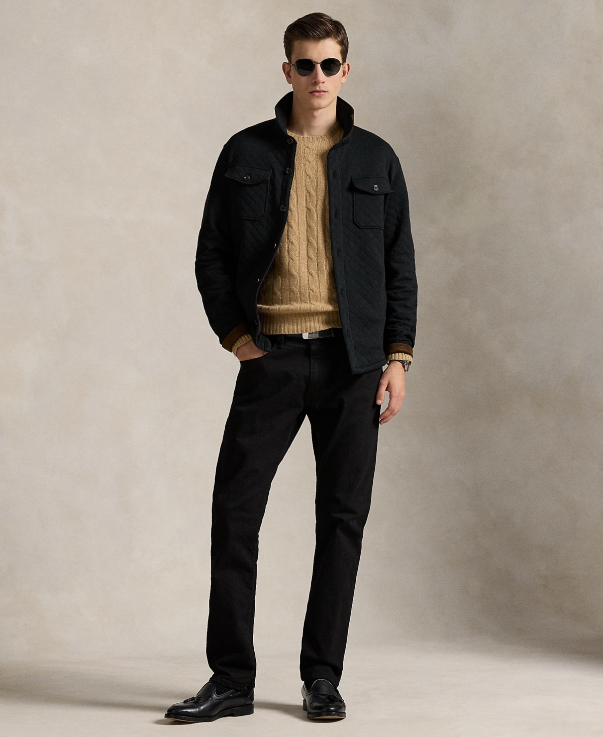 Polo Ralph Lauren Men's Quilted Double-Knit Jersey Shirt Jacket