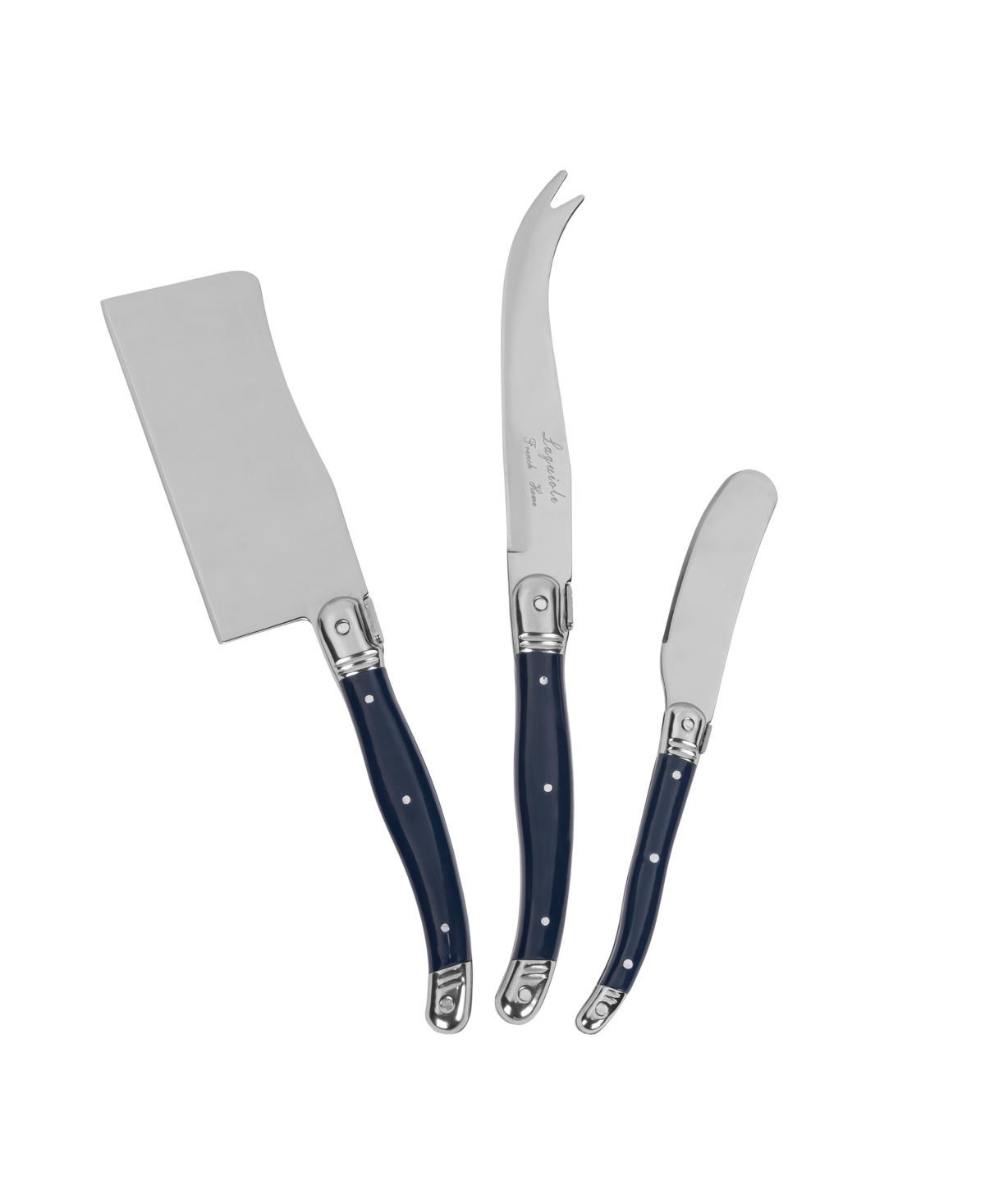 French Home Laguiole 3-pc. Cheese Knife Set In Blue