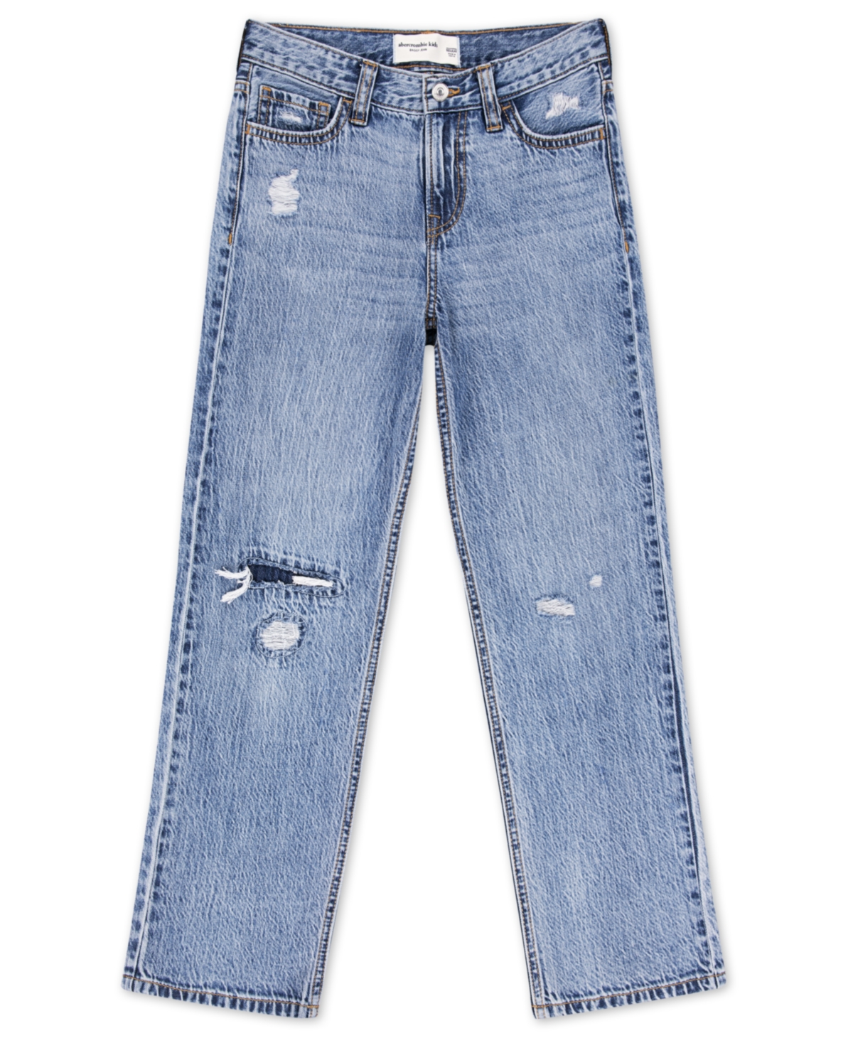 Abercrombie Boys Destructed Baggy Fit Jeans In Blue